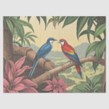 Ilustración Audaz de Aves Tropicales