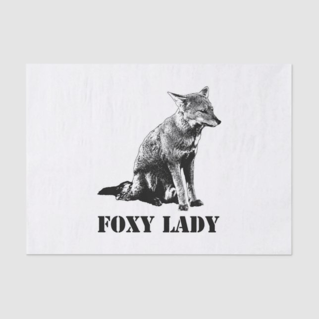 Papel De Seda Ilustracion conceptual de Foxy lady (Anverso)