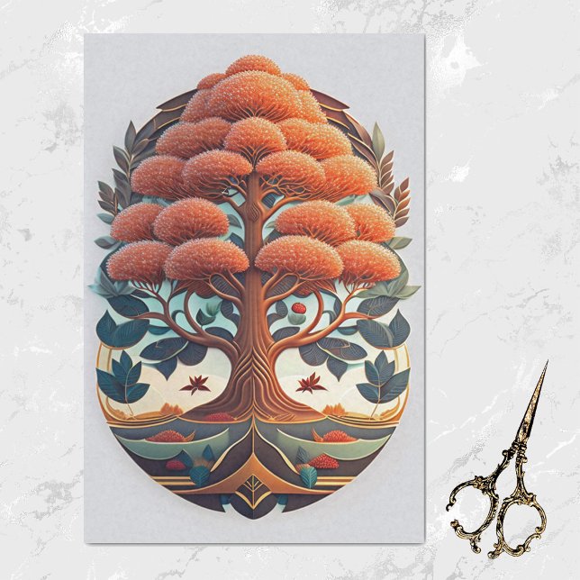 Papel De Seda Ilustracion de árbol Naranja moderno (Subido por el creador)