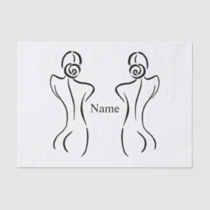 Papel De Seda Ilustracion de arte femenino Thunder_Cove