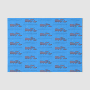 Papel De Seda Ilustracion de ballenas personalizados migratorias