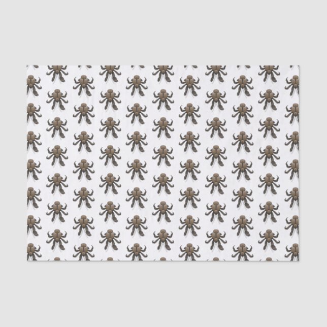 Papel De Seda Ilustracion de cangrejo de coco personalizado (Anverso)