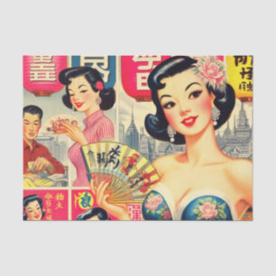 Papel De Seda Ilustracion de Chicas japoneses de época