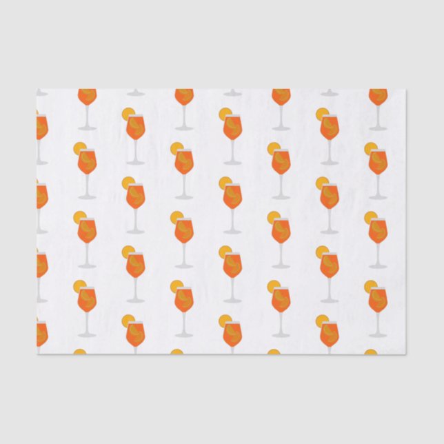 Papel De Seda Ilustracion de cócteles, Aperol Spritz (Anverso)