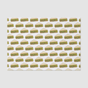 Papel De Seda Ilustración de dibujos animados de sandwich