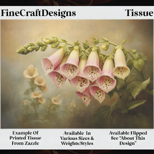 Papel De Seda Ilustración de Digitalis de estilo vintage EG1R De