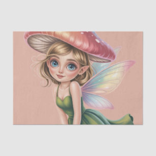 Papel De Seda Ilustración de hada del bosque con sombrero de hon