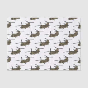 Papel De Seda Ilustracion de helicópteros militares de Chinook