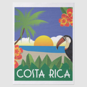 Papel De Seda Ilustración de la puesta de sol en Costa Rica