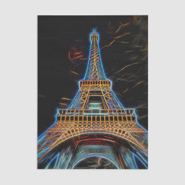 Papel De Seda Ilustracion de la Torre Eiffel - París, Francia