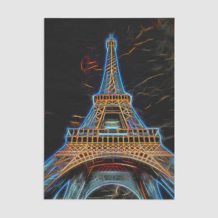 Papel De Seda Ilustracion de la Torre Eiffel - París, Francia