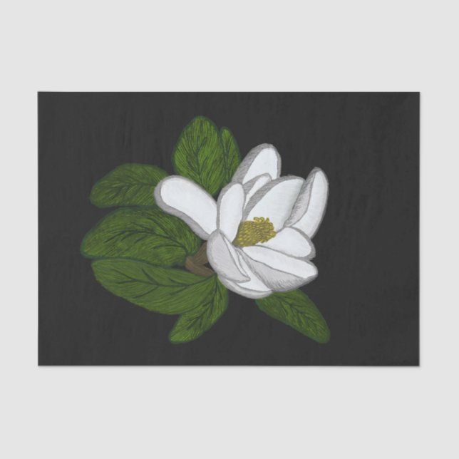 Papel De Seda Ilustracion de Magnolia del Sur (Anverso)