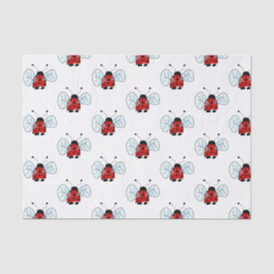 Papel De Seda Ilustración de Mariquita Adorable