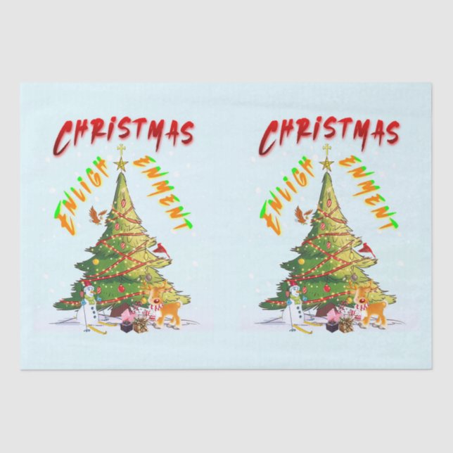 Papel De Seda Ilustración de navidades (Anverso)