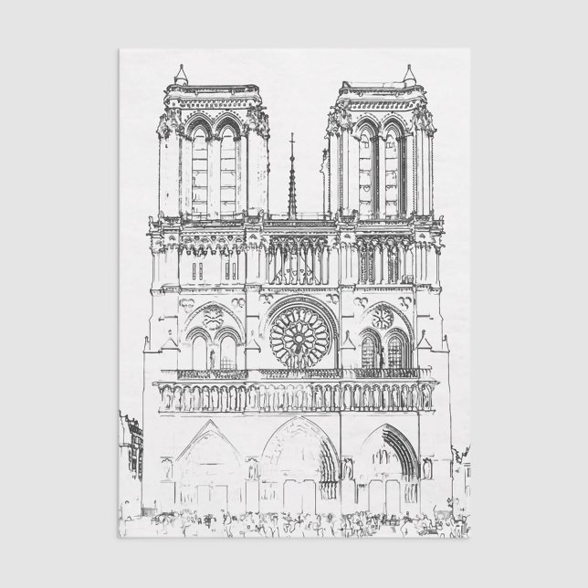 Papel De Seda Ilustracion de Notre Dame de París (Subido por el creador)