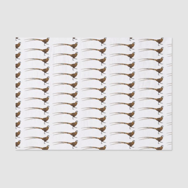 Papel De Seda Ilustracion de pájaro faisán de Reeves (Anverso)