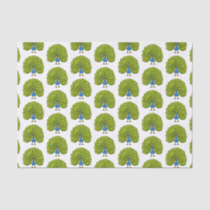 Papel De Seda Ilustracion de pájaro pavo real