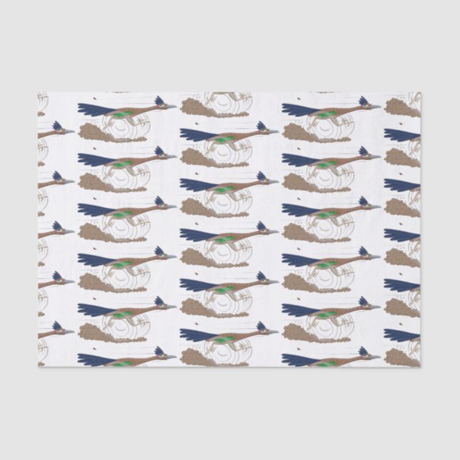 Papel De Seda Ilustracion de pájaro personalizado de pista diver