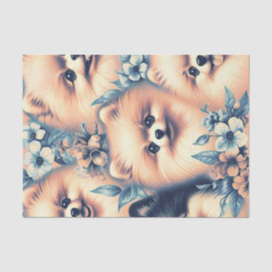 Papel De Seda Ilustracion de perro de Pomerania