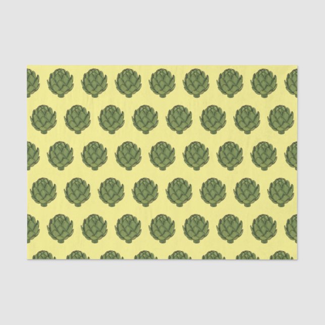 Papel De Seda Ilustracion de personalizado Artichoke (Anverso)