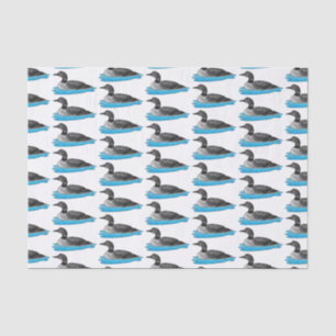 Papel De Seda Ilustracion de personalizado de aves de Loon