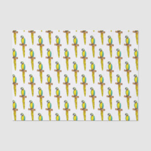 Papel De Seda Ilustracion de personalizado de aves de macao azul