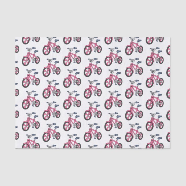 Papel De Seda Ilustracion de personalizado de bicicleta de niños (Anverso)