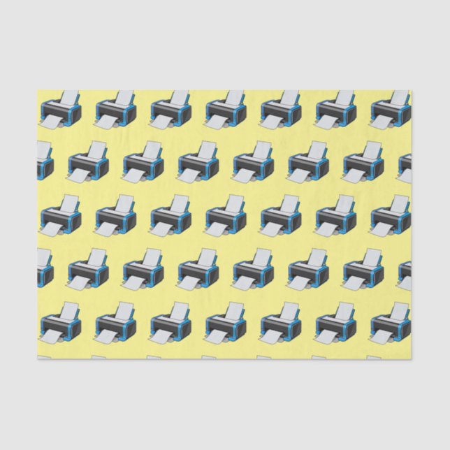 Papel De Seda Ilustracion de personalizado de impresora (Anverso)