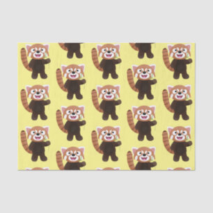 Papel De Seda Ilustracion de personalizado de panda rojo