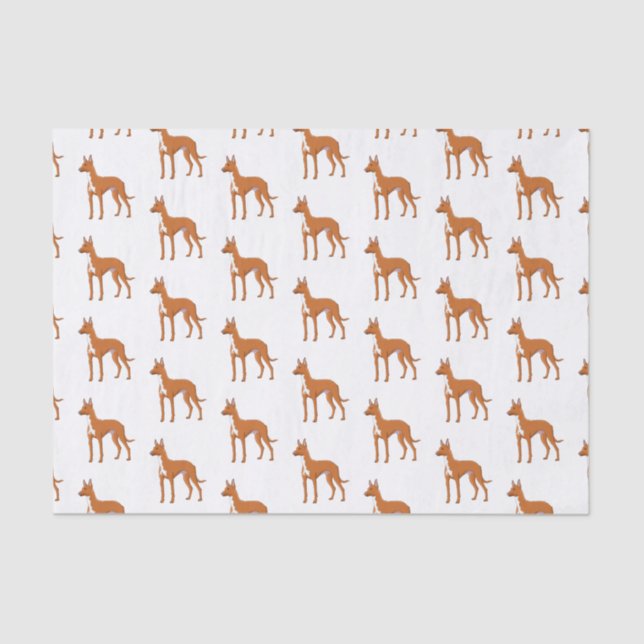 Papel De Seda Ilustracion de personalizado de perro perrito (Anverso)