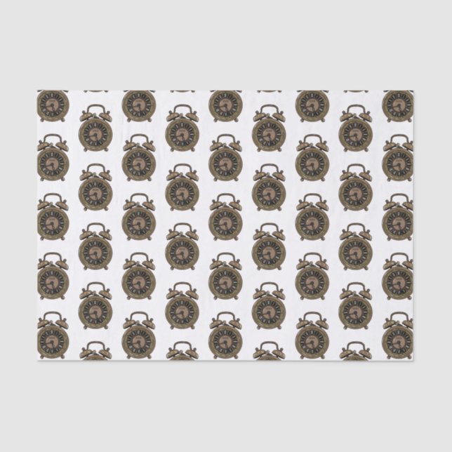 Papel De Seda Ilustracion de personalizado de reloj de alarma (Anverso)