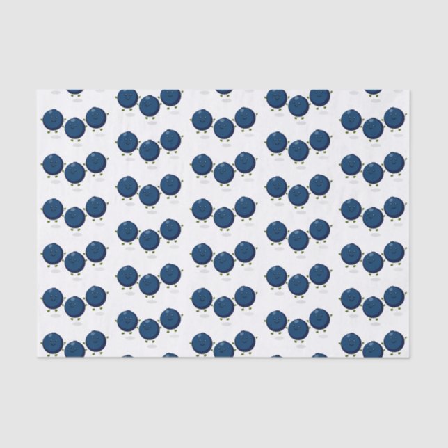 Papel De Seda Ilustracion de personalizado morado de arándanos a (Anverso)