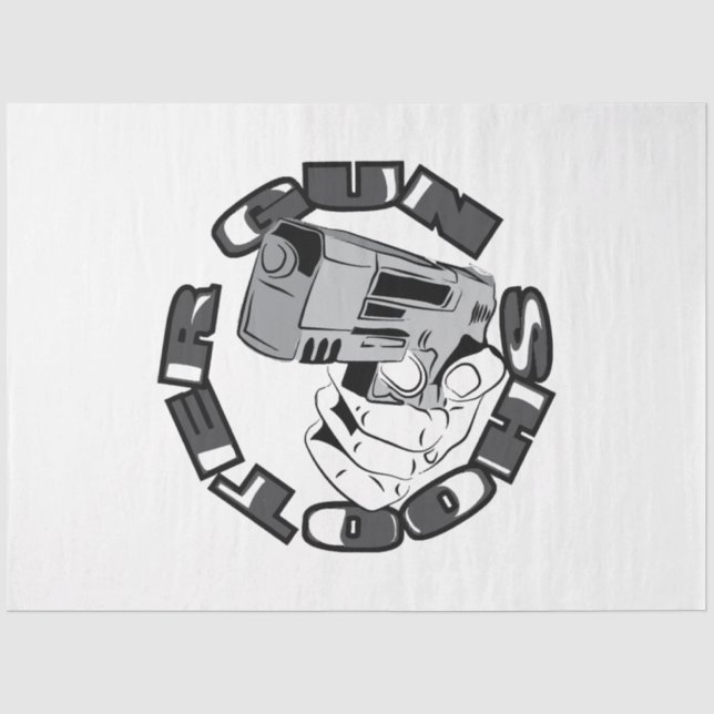 Papel De Seda Ilustracion de pistoleros de armas (Anverso)