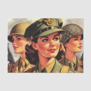 Papel De Seda Ilustracion de una mujer soldado de época
