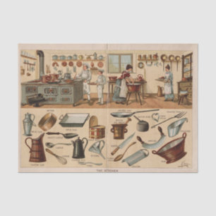 Papel De Seda Ilustracion de vintage Kitchenware