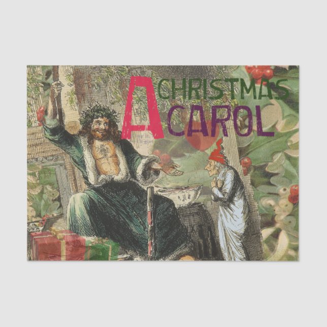 Papel De Seda Ilustración del Fantasma de la Navidad Presente Sc (Anverso)