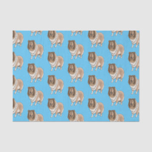 Papel De Seda Ilustracion del personalizado del perro del collie