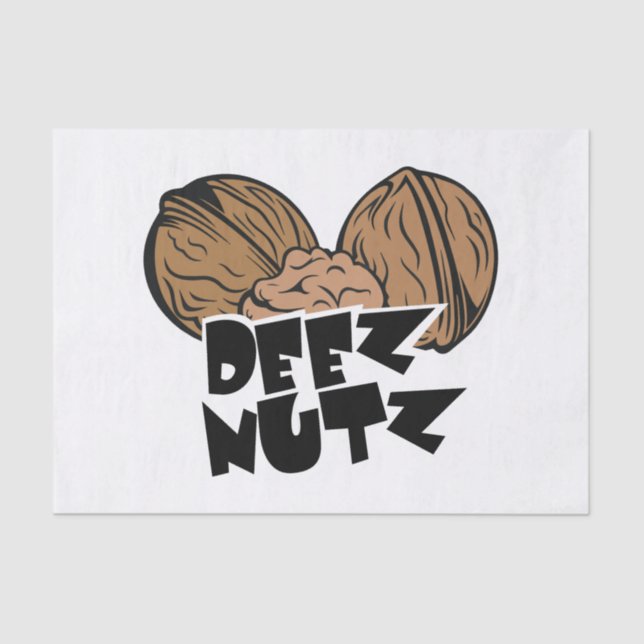 Papel De Seda Ilustracion divertido de Deez Nutz (Anverso)