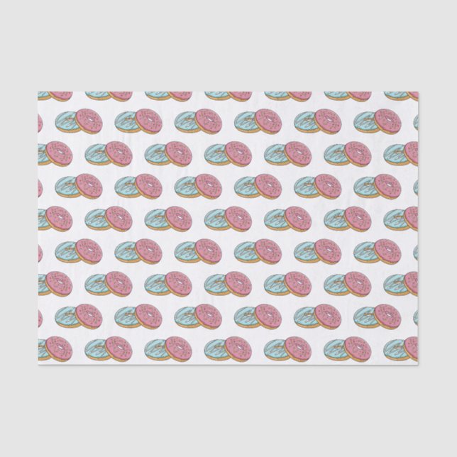 Papel De Seda Ilustracion Donut personalizado (Anverso)