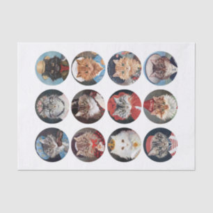 Papel De Seda Ilustracion Gato de época por G L Barnes en Círcul