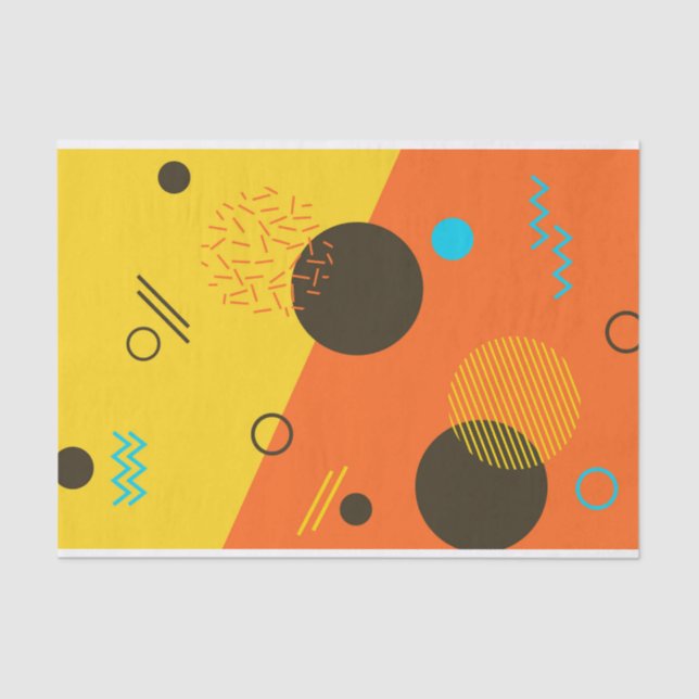 Papel De Seda ilustracion Guay, moderno, moderno y urbano Memphi (Anverso)