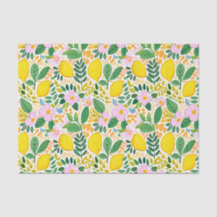 Papel De Seda Ilustracion Lemons con manga verde