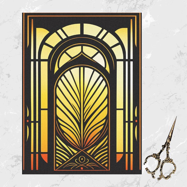 Papel De Seda Ilustracion Naranja amarillo de vidrio manchado gr (Subido por el creador)