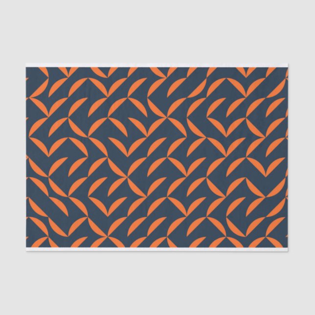 Papel De Seda ilustracion naranja, fresco, moderno y de moda (Anverso)