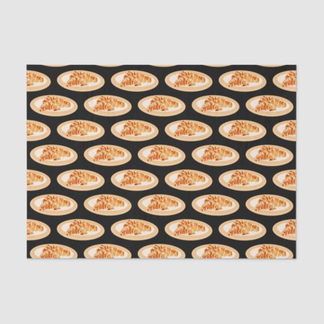 Papel De Seda Ilustracion personalizado croissant (Anverso)