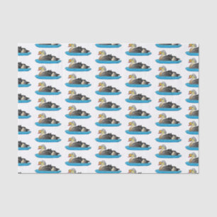 Papel De Seda Ilustracion personalizado de aves King eider