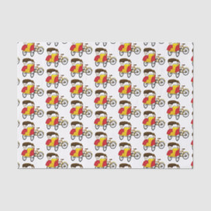 Papel De Seda Ilustracion personalizado de bicitaxi