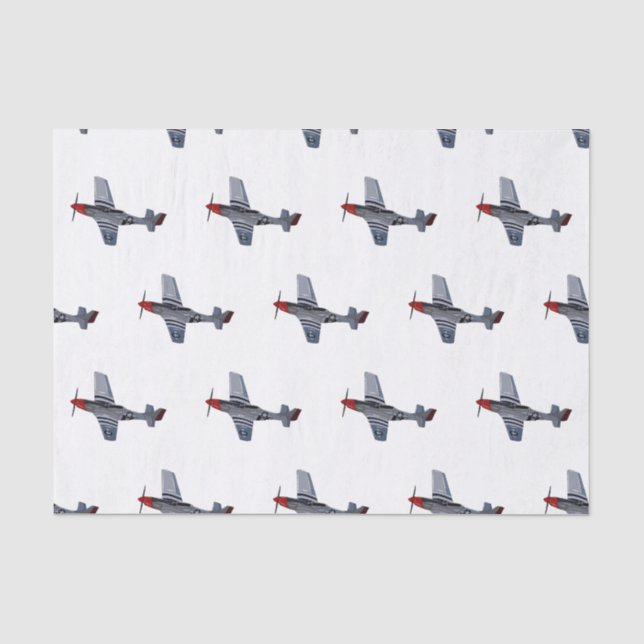 Papel De Seda Ilustracion personalizado de bombarderos (Anverso)