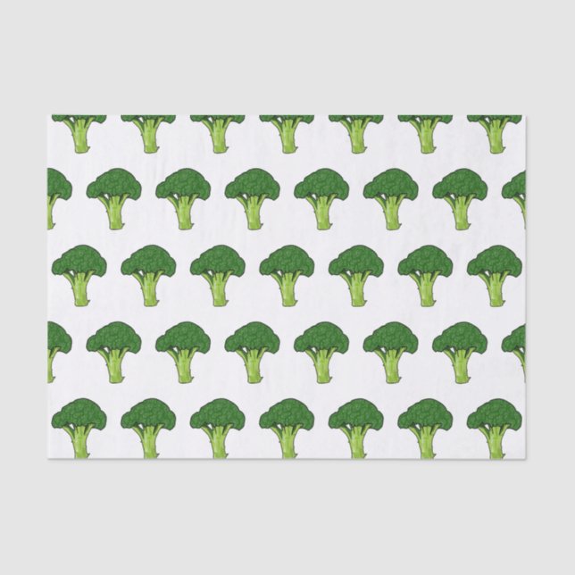 Papel De Seda Ilustracion personalizado de Broccoli (Anverso)