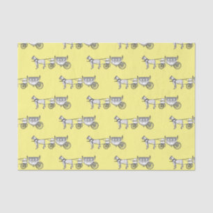 Papel De Seda ilustracion personalizado de caballos y carruajes 